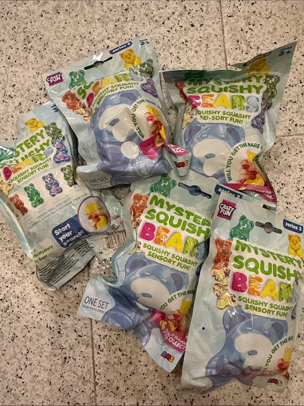 Five Mystery Squishy Bears - Crazy Fun! Bundle of 5